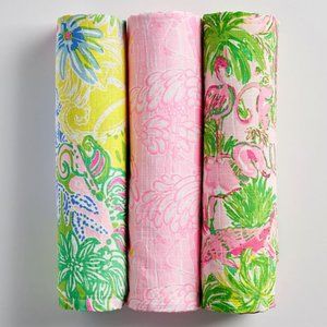 Lilly Pulitzer Flamingo Muslin Swaddle Set PB Kids